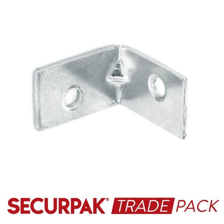 Securpak Corner Brace Zinc Plated 38mm - 20 Pack