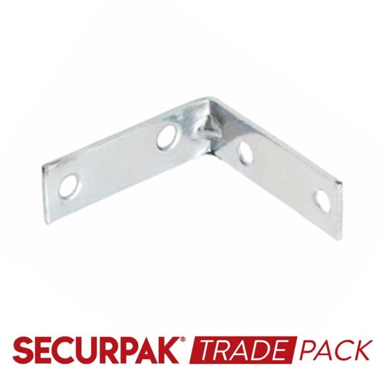 Securpak Corner Brace Zinc Plated 65mm - 10 Pack