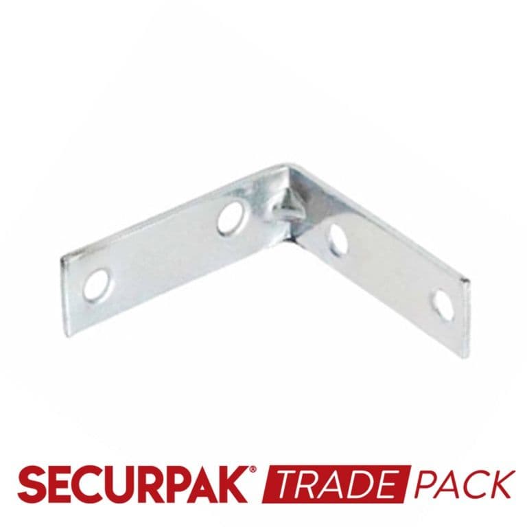Securpak Corner Brace Zinc Plated 75mm - 10 Pack