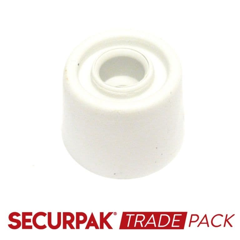 Securpak Door Stop White 32mm - 20 Pack