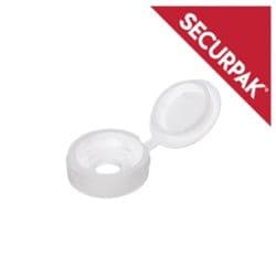Securpak Fold Over Screw Caps - Pack 30 White