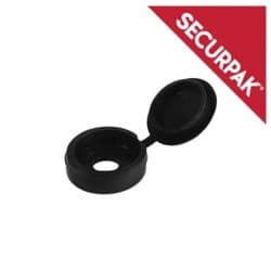 Securpak Fold Over Screw Caps - Pack 40 Black