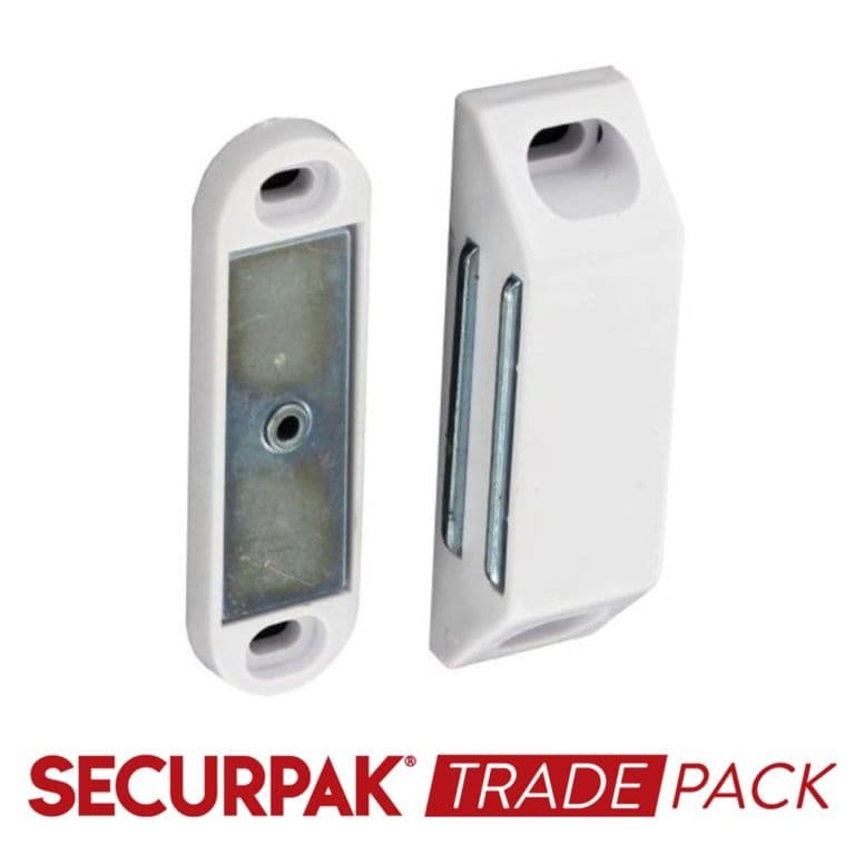 Securpak Hd Magnetic Catches White 6Kg - 8 Pack