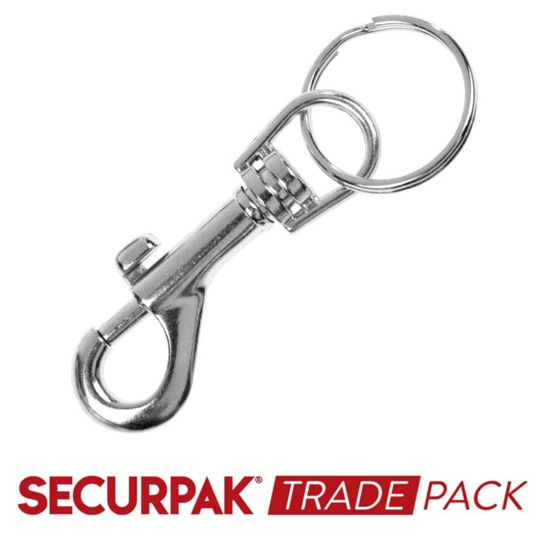 Securpak Hipster Key Ring Np 70mm - 10 Pack