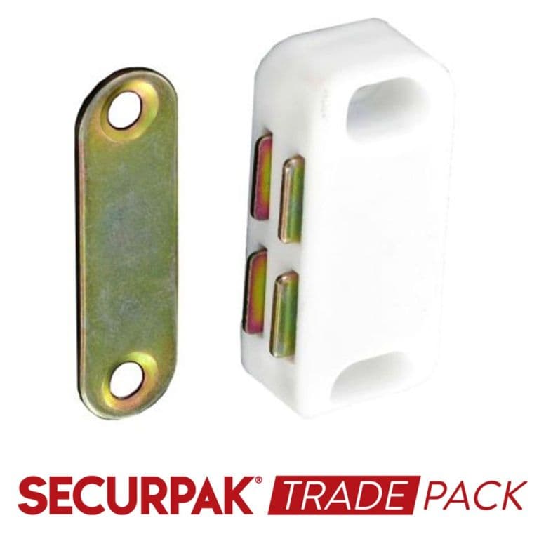 Securpak Magnetic Catch White 38mm - 20 Pack
