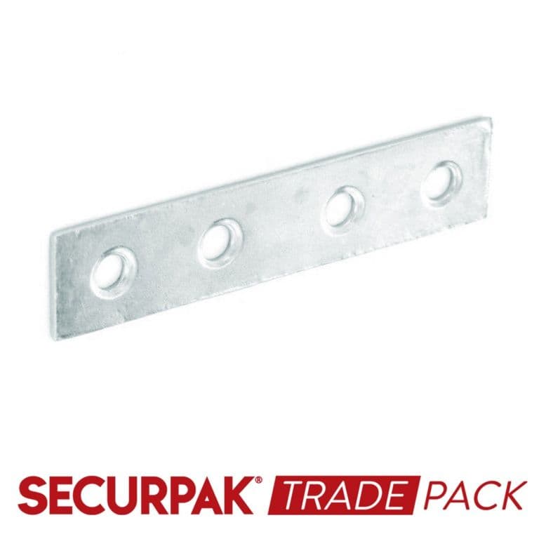 Securpak Mending Plate Zinc Plated 100mm - 10 Pack