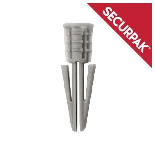 Securpak Plasterboard Plugs - 12 Pack Grey