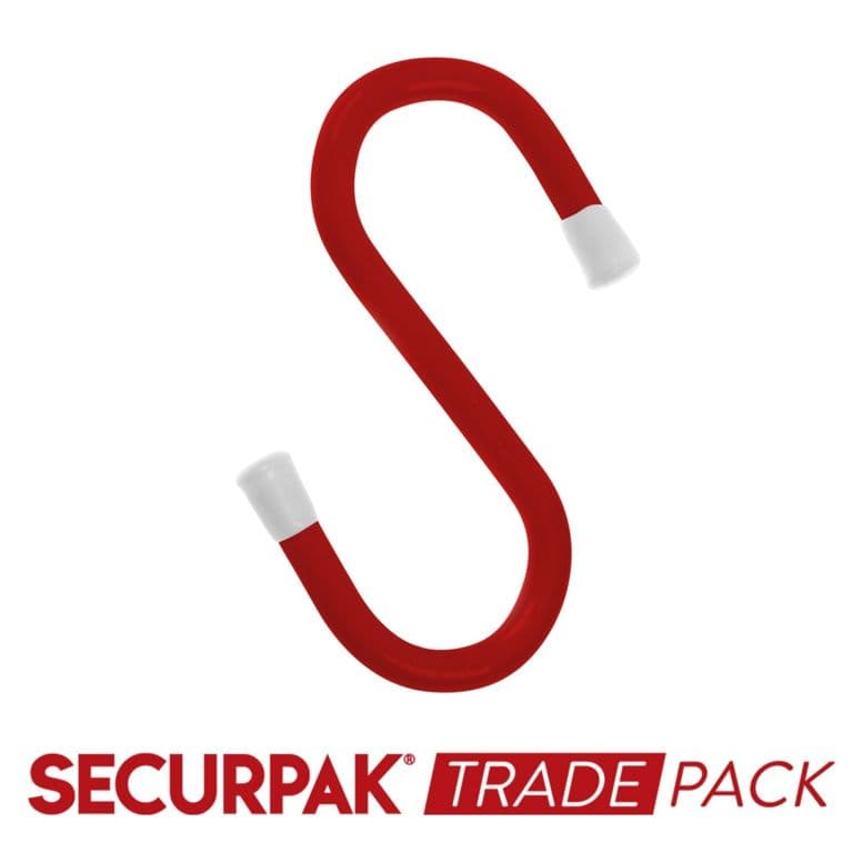 Securpak S Hook White 100mm - 10 Pack