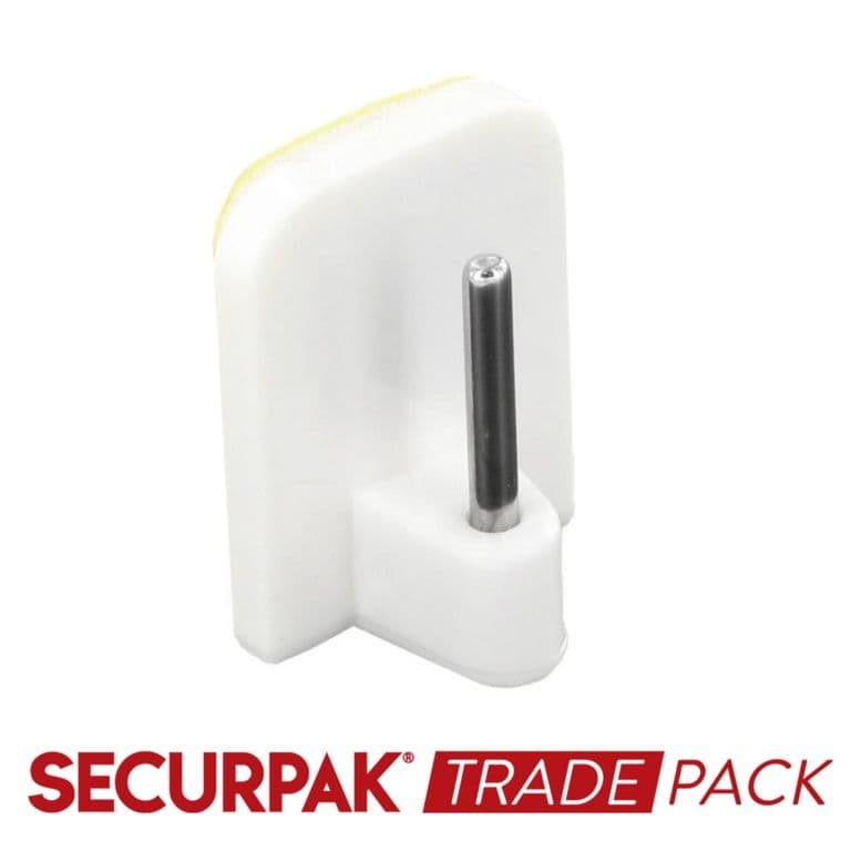 Securpak Self Adhsv Curtain Rod Hook White - 30 Pack