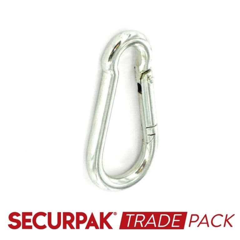 Securpak Snap Hook Zinc Plated M6 - 5 Pack
