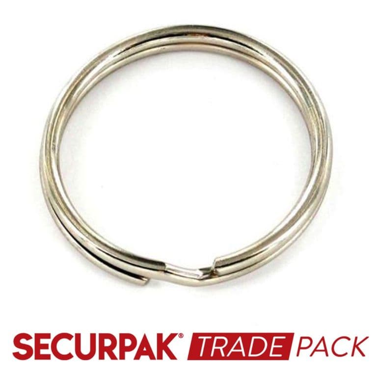 Securpak Steel Split Key Ring Np 25mm - 50 Pack