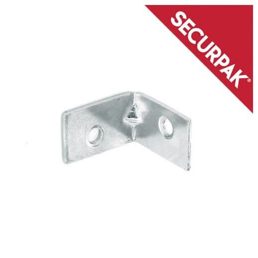 Securpak Zinc Plated Corner Brace - 25mm Pack 8