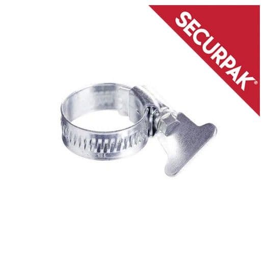Securpak Zinc Plated Hose Clip W Thumb - 5/8" Pack 2