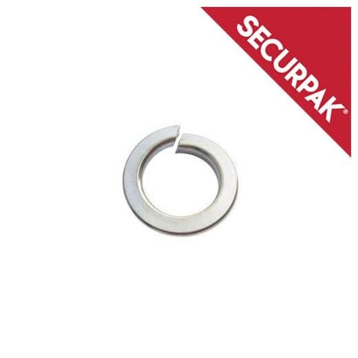 Securpak Zinc Plated Spring Washers - M10 Pack 15