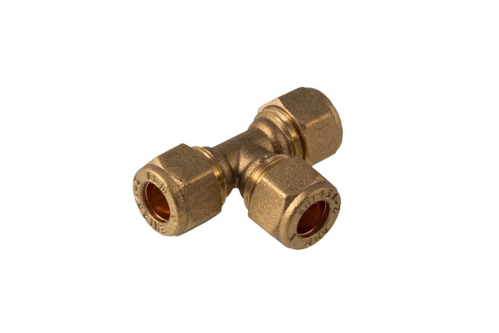 Securplumb WRAS Compression Equal Tee - 22mm Pack 5