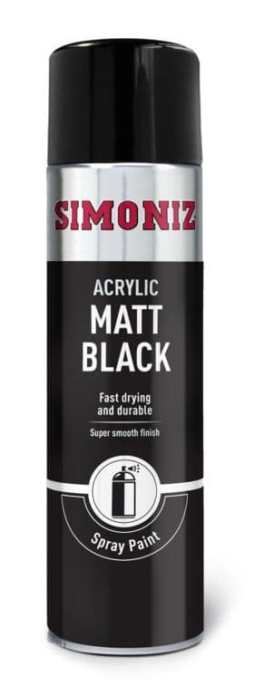 Simoniz Spray Paint - Matt Black (Aerosol) - 500ml