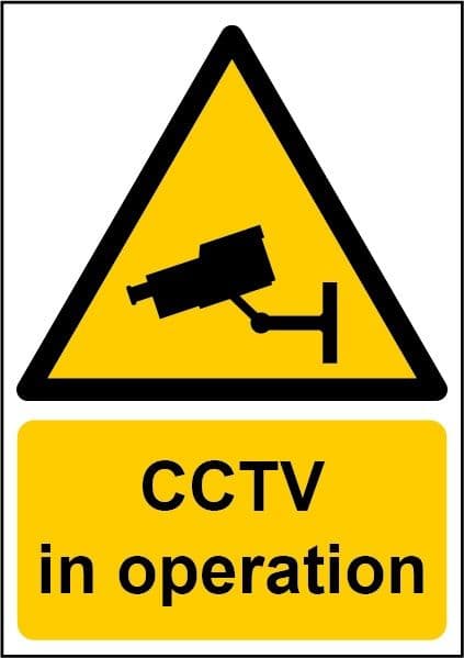 Smiths Architectural CCTV In Operation Sign - 148mmx210mm