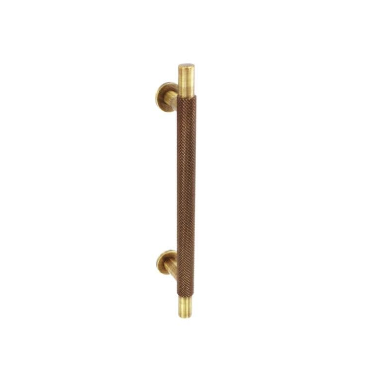 Smiths Architectural Cross Knurled Handle 128mm - Antique Brass