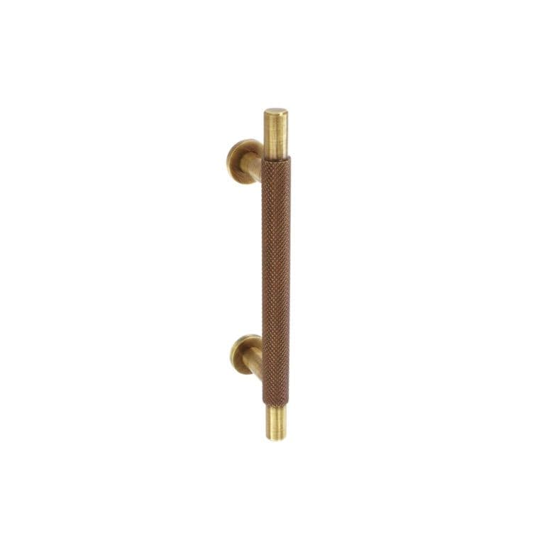 Smiths Architectural Cross Knurled Handle 96mm - Antique Brass