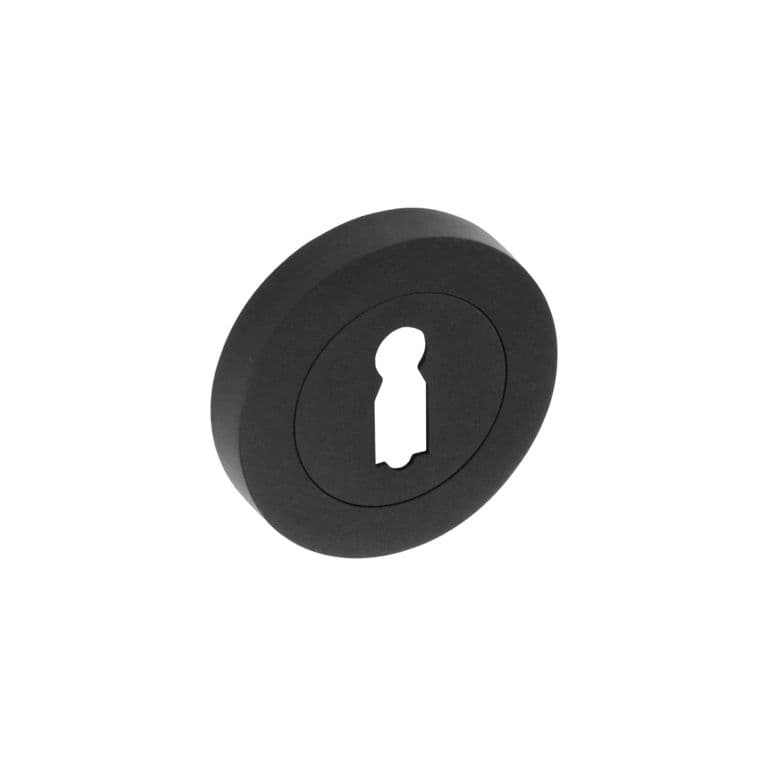 Smiths Architectural Escutcheon Lock Screw On Rose - Matt Black