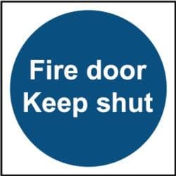 Smiths Architectural Fire Door Keep Sign - 100mmx100mm