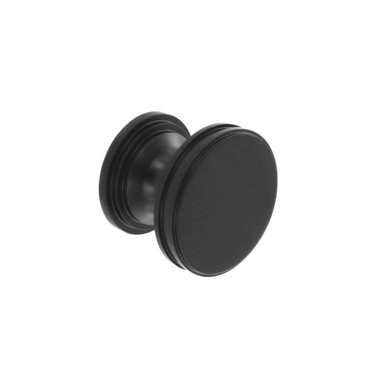 Smiths Architectural Grooved Stepped Knob 40mm - Matt Black