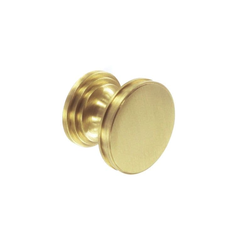 Smiths Architectural Grooved Stepped Knob 40mm - Satin Brass