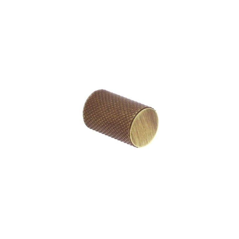 Smiths Architectural Knurled Cylinder Knob 18mm - Antique Brass