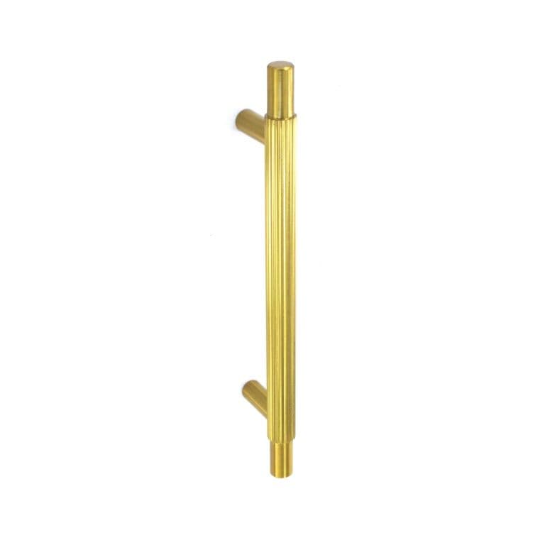 Smiths Architectural Linear Knurled Handle 128mm - Satin Brass
