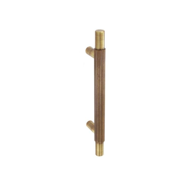 Smiths Architectural Linear Knurled Handle 96mm - Antique Brass