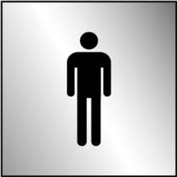 Smiths Architectural Metal Gent Symbol Sign - 100mmx100mm