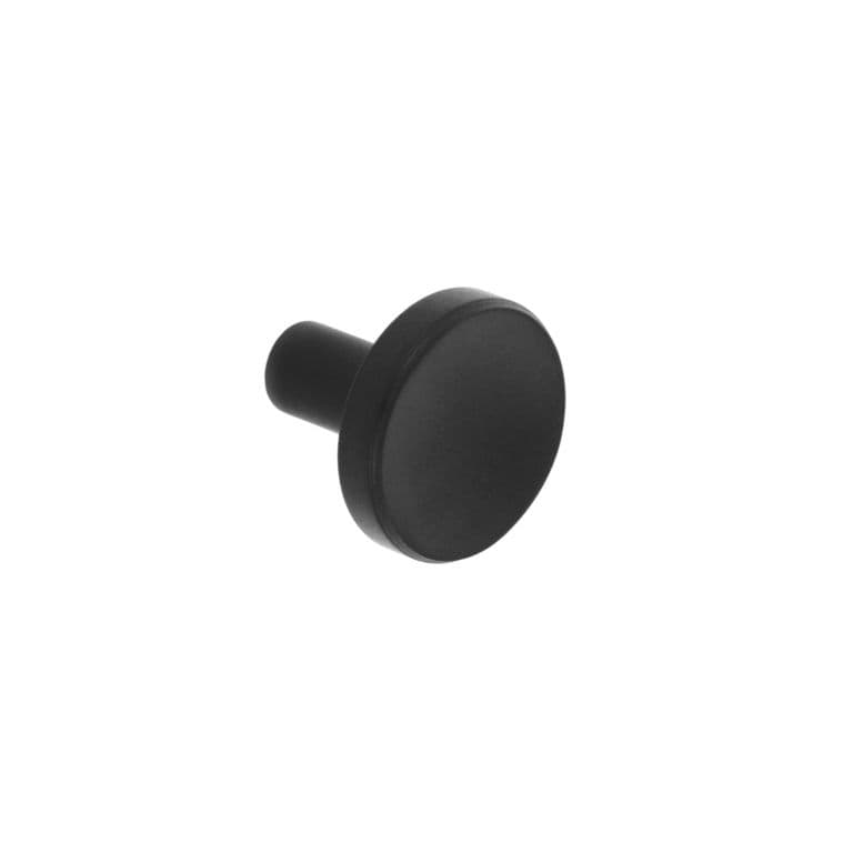 Smiths Architectural Solid Brass Disc Knob 32mm - Matt Black