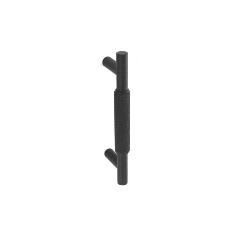 Smiths Architectural Solid Brass Knurled Handle 96mm - Matt Black