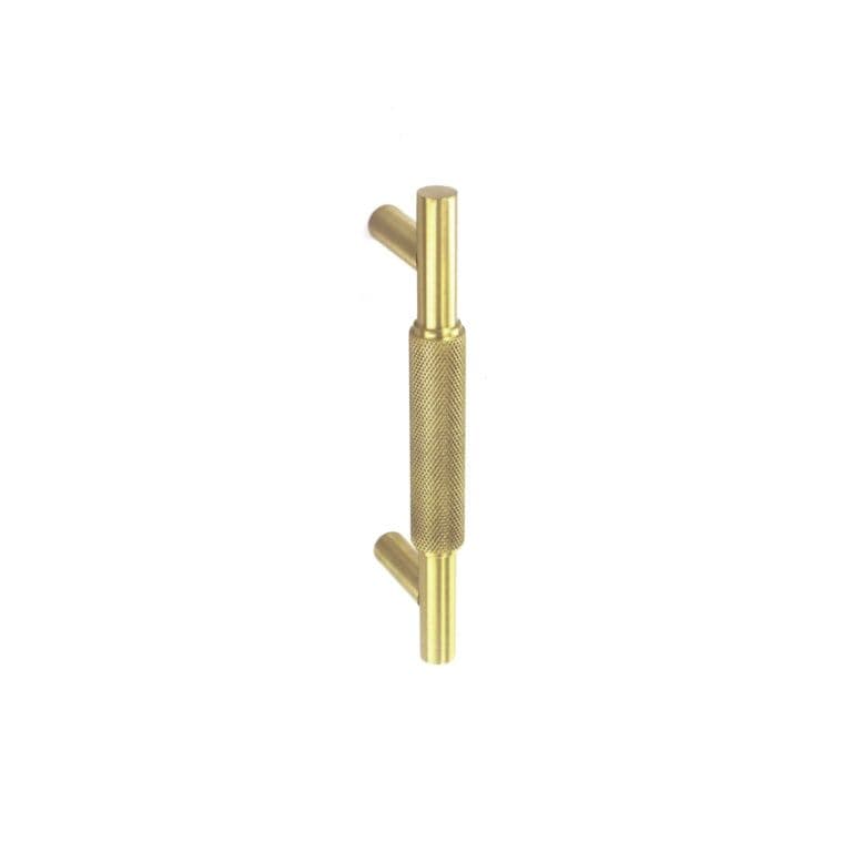 Smiths Architectural Solid Brass Knurled Handle 96mm - Satin Brass