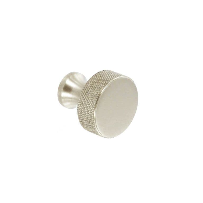 Smiths Architectural Solid Brass Knurled Knob 32mm - Satin Nickel