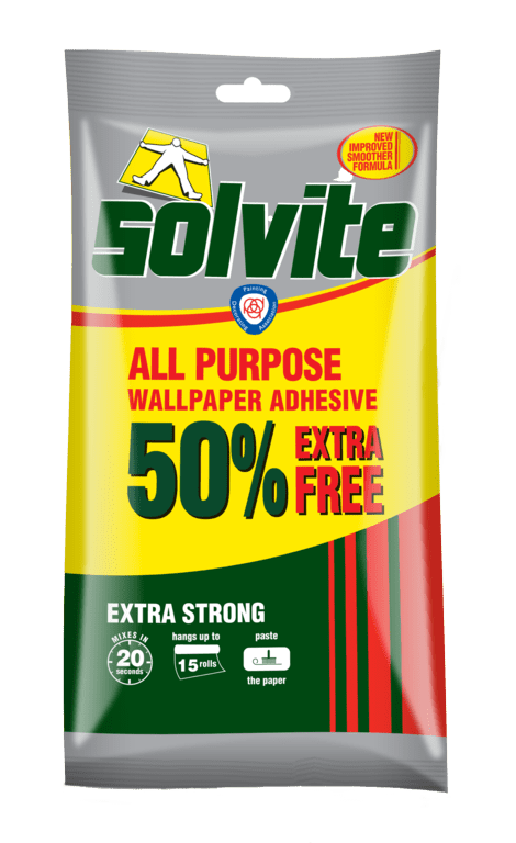 Solvite All Purpose Wallpaper Adhesive - 10 Roll Plus 50%