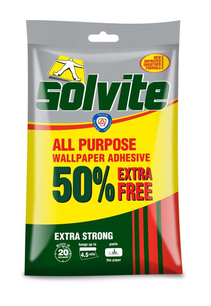 Solvite All Purpose Wallpaper Adhesive - 3 Roll + 50% Free