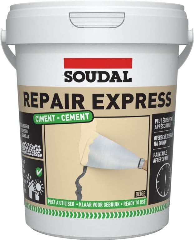 Soudal Repair Express Cement - Beige Tub