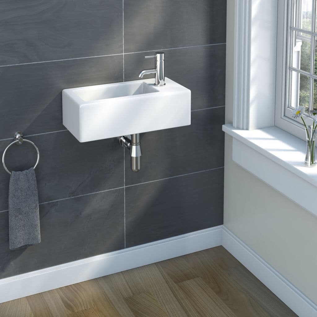 SP Cloakroom Collection Rectangular Basin 510mm - W: 500mm H: 130mm D: 240mm