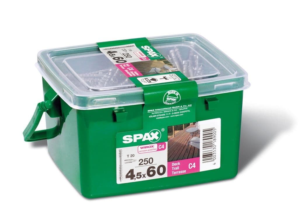 Spax Wirox Decking Screw 250 Pack - 4.5x60