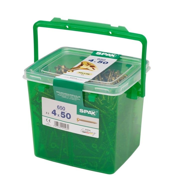 Spax Yellox Woodscrews - 4 x 50mm 650 Piece