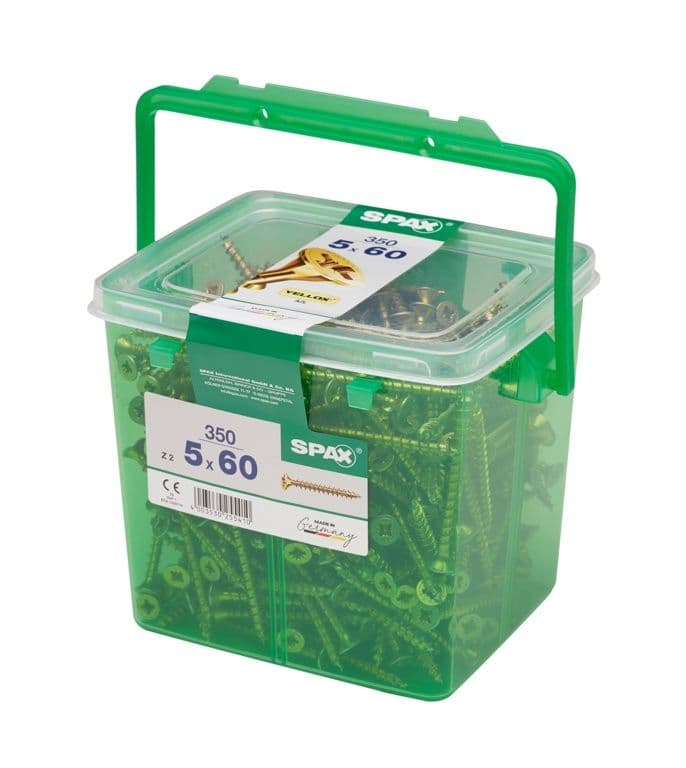 Spax Yellox Woodscrews - 5 x 60mm 350 Piece