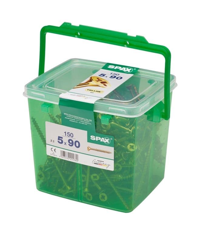 Spax Yellox Woodscrews - 5 x 90mm 150 Piece