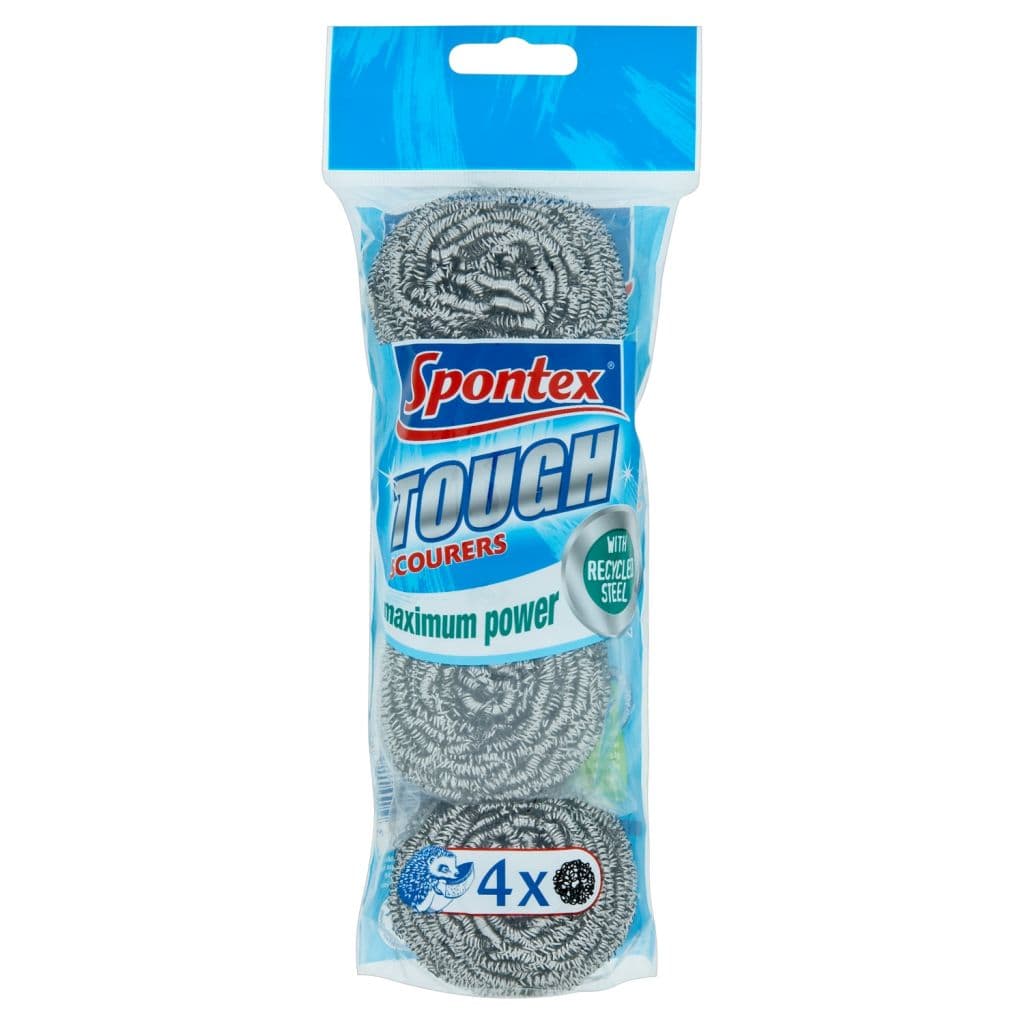 Spontex Tough Scourer - Pack 4