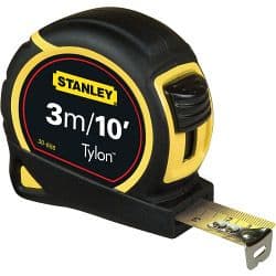 Stanley Metric/Imperial Tape - Length: 3m (10ft) x Width: 13mm