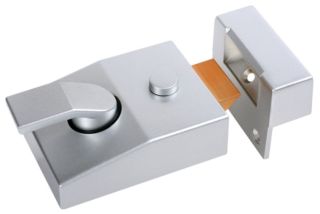 Sterling Double Locking Night Latch - Silver 60mm