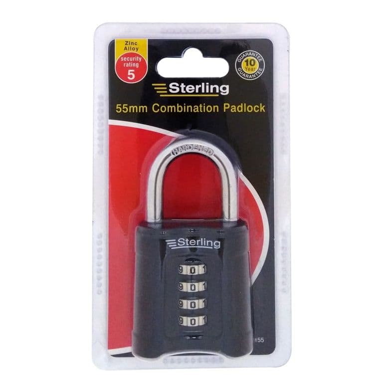 Sterling Heavy Duty Combination Padlock - 55mm