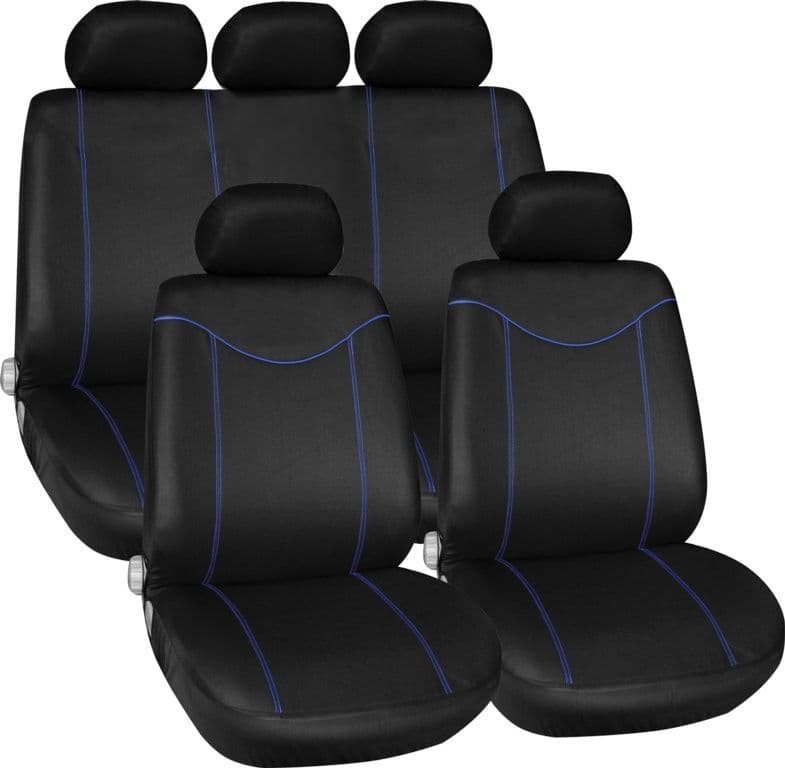 Streetwize Alabama Seat Cover Set - Blue 11 Piece