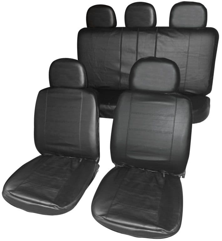 Streetwize Leather Look Headrest Covers - Black