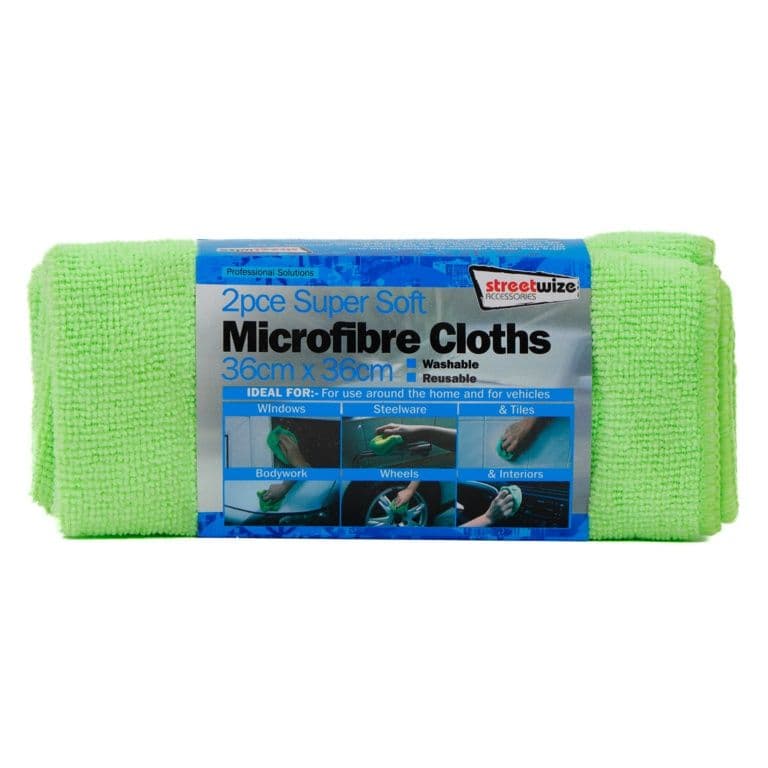 Streetwize Microfibre Glass Towel - 2 Piece